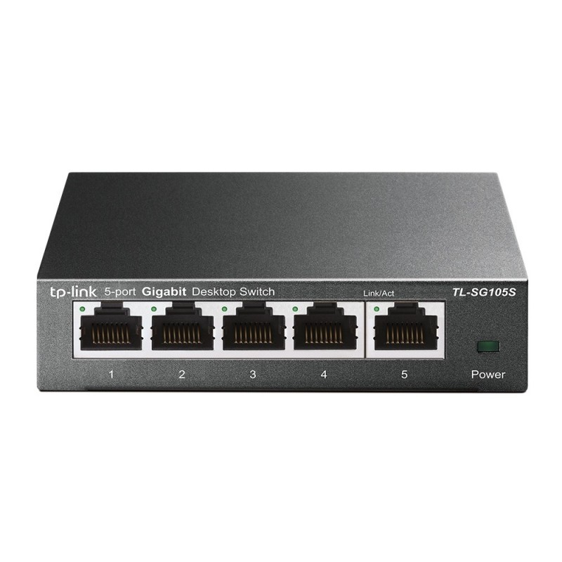 TP-LINK TL-SG105S Non gestito L2 Gigabit Ethernet (10 100 1000) Nero