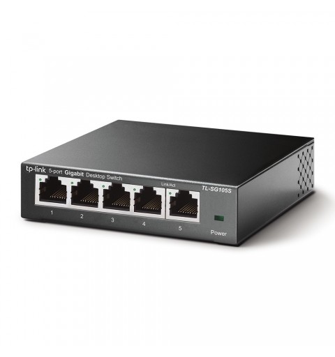 TP-LINK TL-SG105S Non gestito L2 Gigabit Ethernet (10 100 1000) Nero