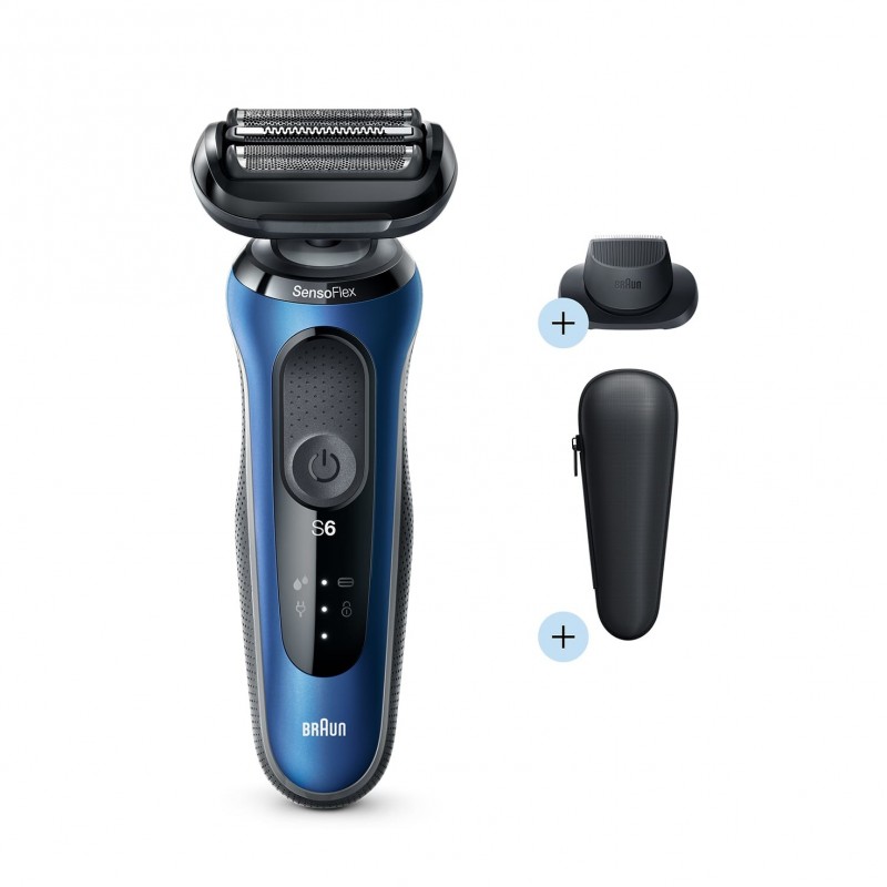 Braun Series 6 Rasoir à grille Tondeuse Bleu