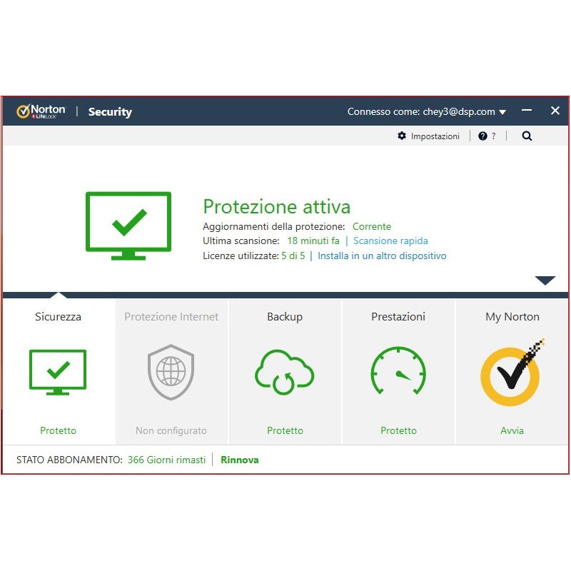 NortonLifeLock Norton 360 Deluxe 2021 Italien Licence de base 1 licence(s) 1 année(s)