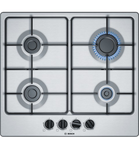 Bosch Serie 4 PGP6B5B85 hob Stainless steel Built-in 58 cm Gas 4 zone(s)