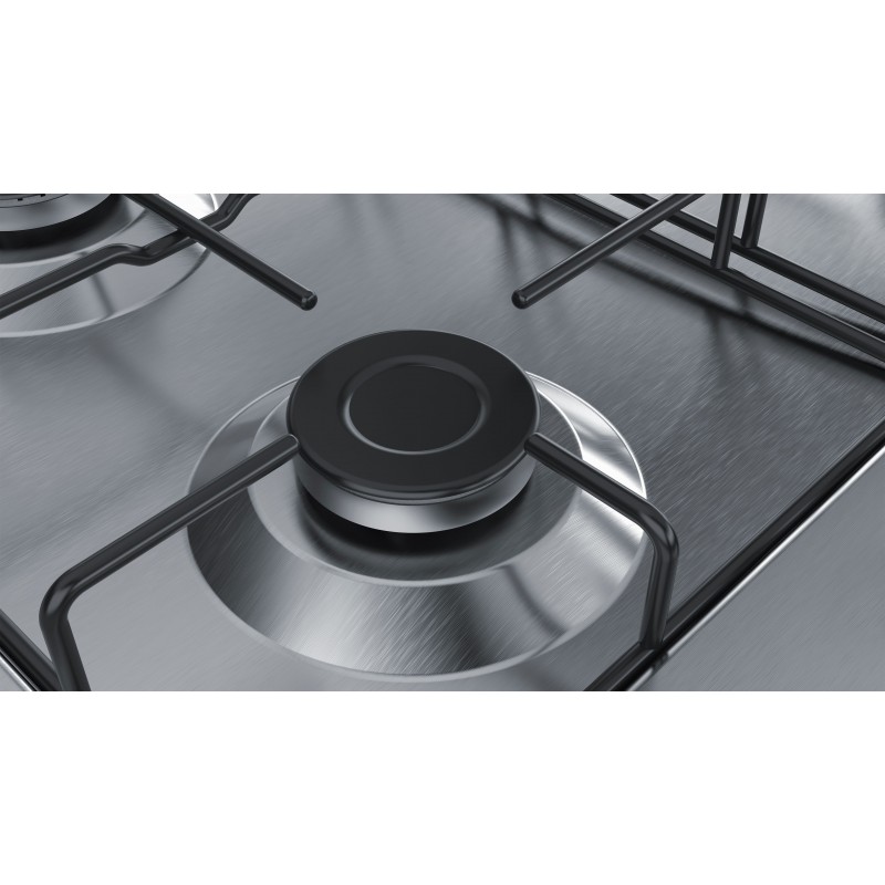 Bosch Serie 4 PGP6B5B85 hob Stainless steel Built-in 58 cm Gas 4 zone(s)