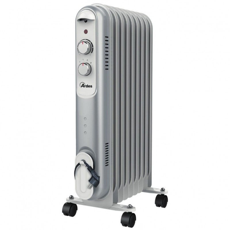 Ardes AR4R09S electric space heater Indoor Black, Grey, White 2000 W Oil electric space heater