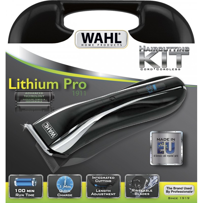 Wahl Lithium Pro LCD Negro, Plata