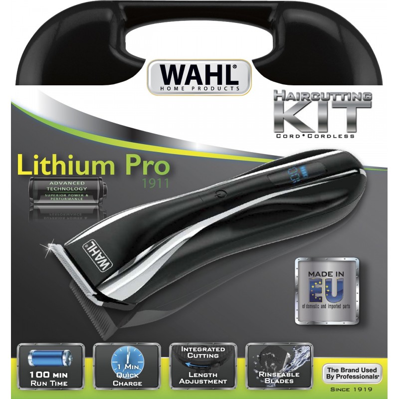 Wahl Lithium Pro LCD Nero, Argento