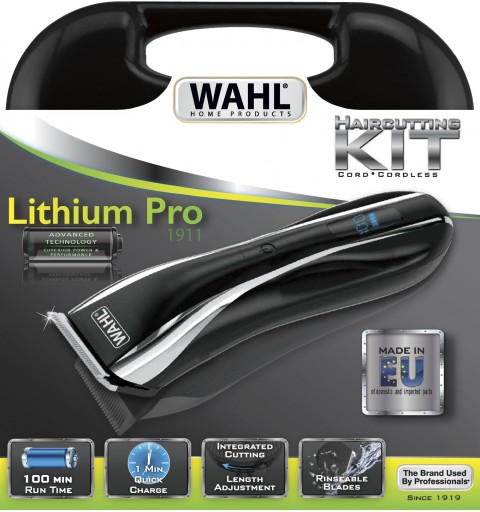 Wahl Lithium Pro LCD Negro, Plata