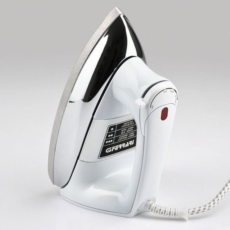 G3 Ferrari Seicento Plancha seco Suela de aluminio 900 W Acero inoxidable, Blanco