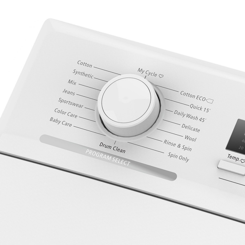 Midea MTLE813A3 lavadora Carga superior 8 kg 1300 RPM Blanco