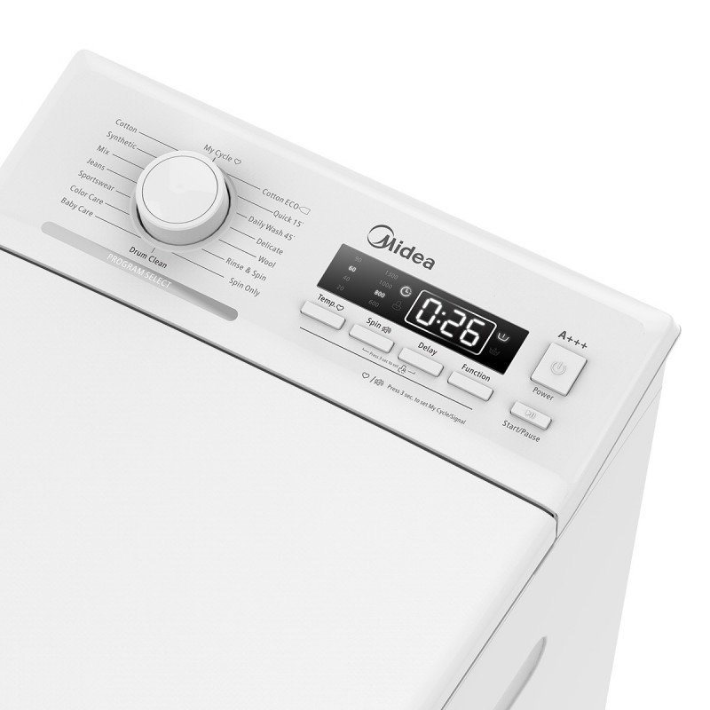 Midea MTLE813A3 lavadora Carga superior 8 kg 1300 RPM Blanco