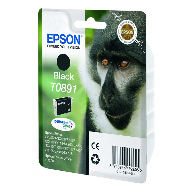 Epson Monkey Cartucho T0891 negro (etiqueta RF)