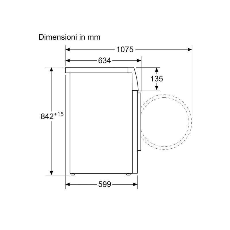 Bosch Serie 4 WTH85V08IT asciugatrice Libera installazione Caricamento frontale 8 kg A++ Bianco