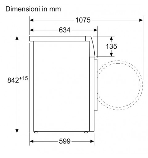 Bosch Serie 4 WTH85V08IT asciugatrice Libera installazione Caricamento frontale 8 kg A++ Bianco