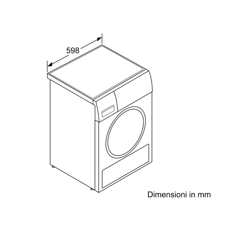 Bosch Serie 4 WTH85V08IT asciugatrice Libera installazione Caricamento frontale 8 kg A++ Bianco