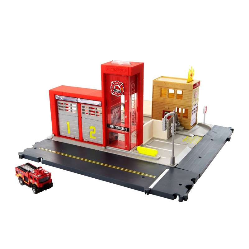 Matchbox Action Drivers Fire Station Rescue Playset