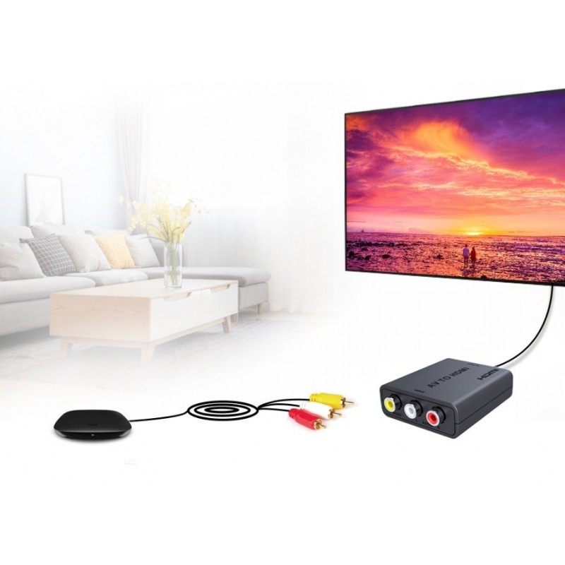 Techly Convertitore AV 3 RCA ad HDMI