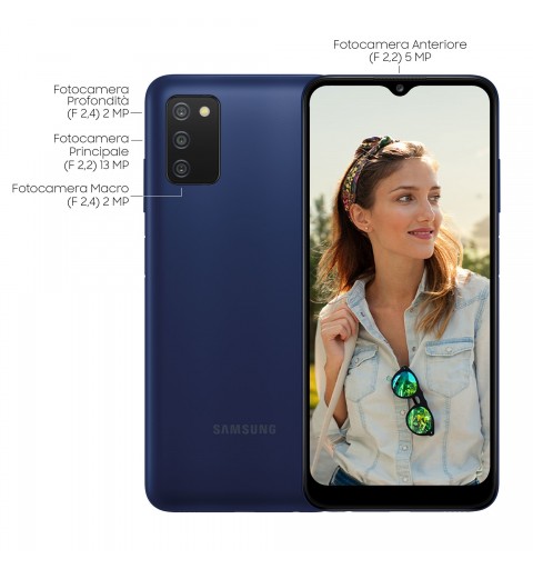 Samsung Galaxy A03s SM-A037GZBNEUE smartphone 16,5 cm (6.5") Double SIM Android 11 4G USB Type-C 3 Go 32 Go 5000 mAh Bleu