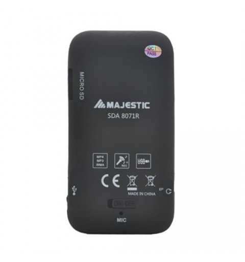 New Majestic SDA-8071R Lecteur MP3 8 Go Noir