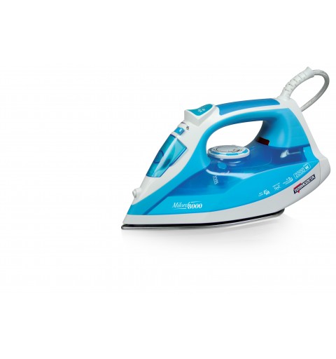 Termozeta Milord 8000 Plancha a vapor Suela de acero inoxidable 2200 W Azul, Blanco