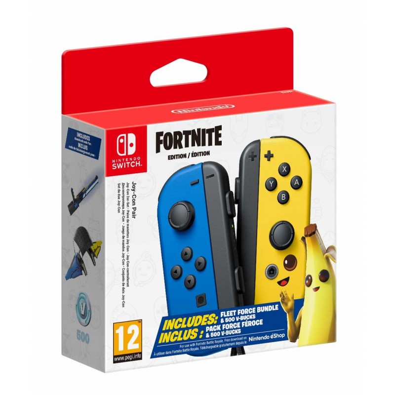 Nintendo Joy-Con Pair Fortnite Edition Bleu, Jaune Bluetooth Manette de jeu Analogique Numérique Nintendo Switch