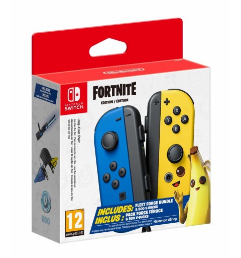 Nintendo Joy-Con Pair Fortnite Edition Blu, Giallo Bluetooth Gamepad Analogico Digitale Nintendo Switch