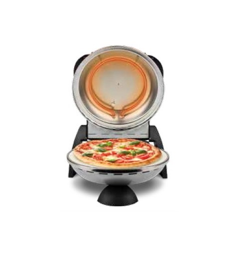 G3 Ferrari Delizia Pizzamacher Ofen 1 Pizza Pizzen 1200 W Schwarz, Silber
