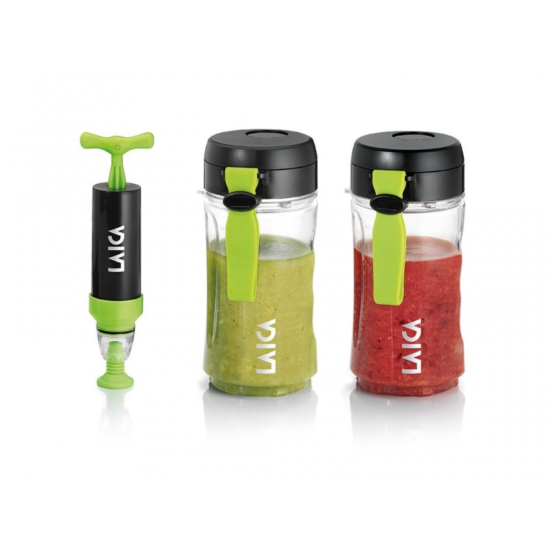 Laica VT3800 recipiente per cibo Rotondo Contenitore 0,4 L Nero, Verde, Trasparente