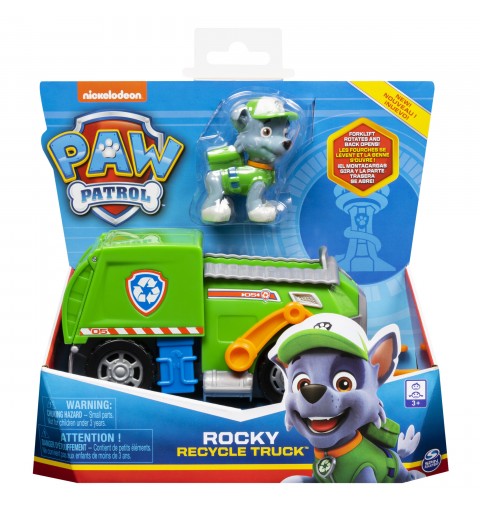 PAW Patrol Recycling-Fahrzeug mit Rocky-Figur (Basic Vehicle Basis Fahrzeug)