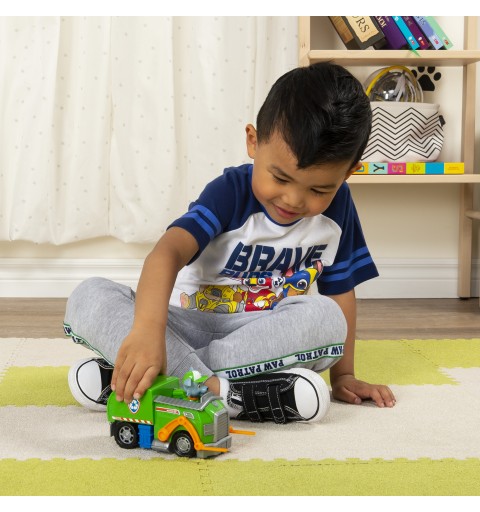 PAW Patrol , Rocky’s Recycle Truck Vehicle with Collectible Figure, for Kids Aged 3 and up