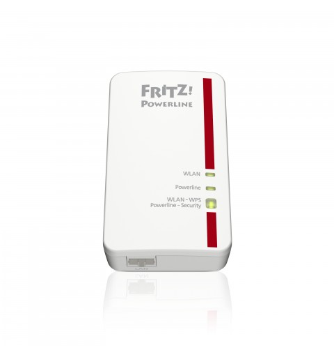 FRITZ! Powerline 1240E WLAN 1200 Mbit s Collegamento ethernet LAN Wi-Fi Rosso, Bianco 2 pz