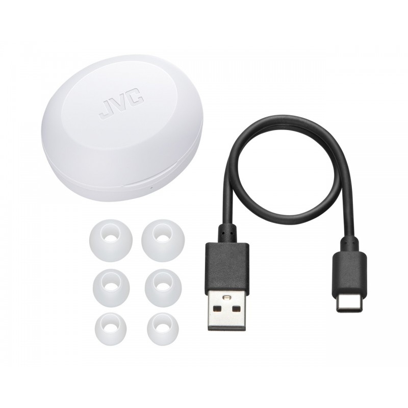 JVC HA-A5T-WN-E auricular y casco Auriculares True Wireless Stereo (TWS) Dentro de oído Llamadas Música Bluetooth Blanco