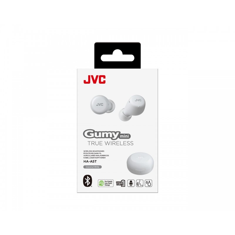 JVC HA-A5T-WN-E auricular y casco Auriculares True Wireless Stereo (TWS) Dentro de oído Llamadas Música Bluetooth Blanco