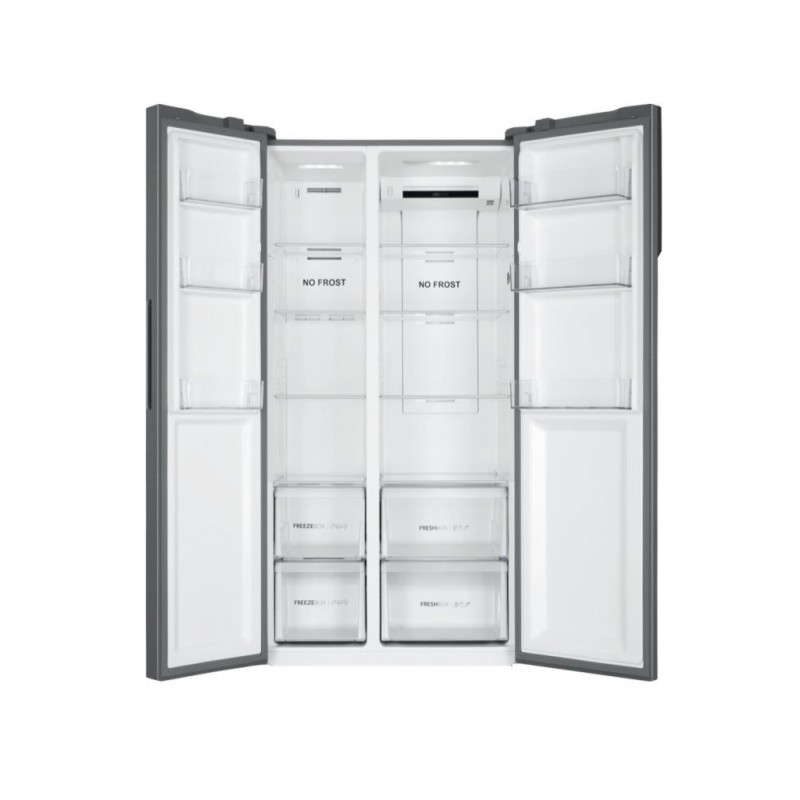 Haier SBS 90 Serie 3 HSR3918FNPG side-by-side refrigerator Freestanding 528 L F Silver