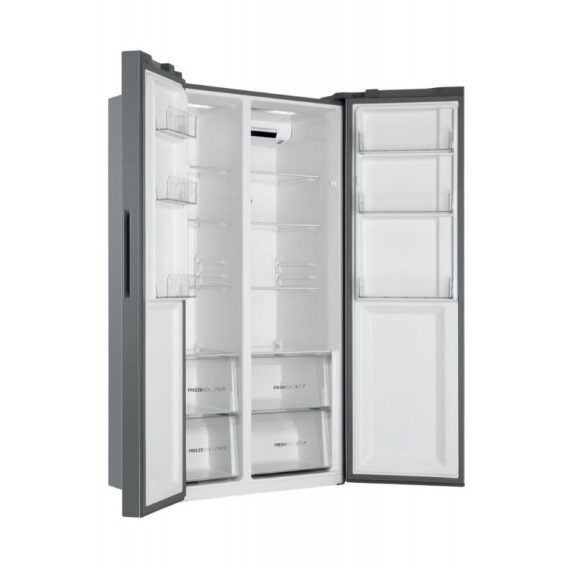 Haier SBS 90 Serie 3 HSR3918FNPG side-by-side refrigerator Freestanding 528 L F Silver