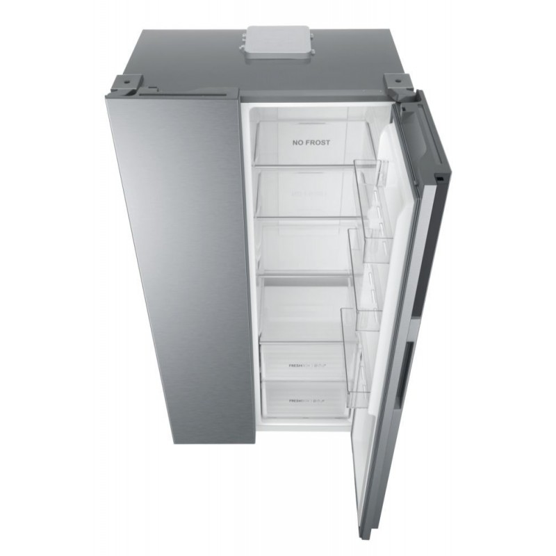 Haier SBS 90 Serie 3 HSR3918FNPG side-by-side refrigerator Freestanding 528 L F Silver