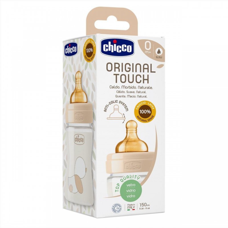 Chicco 00027710300000 Babyflasche 150 ml Glas Beige