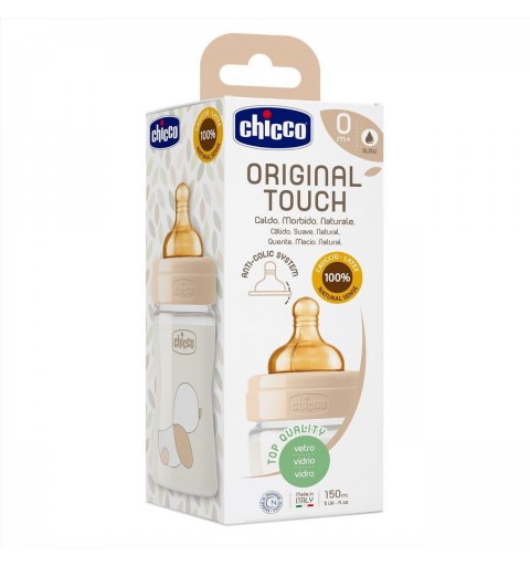 Chicco 00027710300000 Babyflasche 150 ml Glas Beige