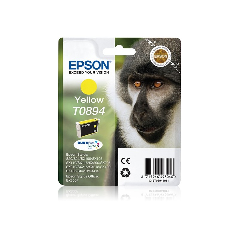 Epson Monkey Cartucho T0894 amarillo (etiqueta RF)