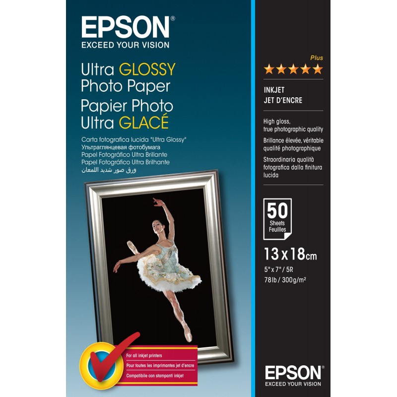 Epson Ultra Glossy Photo Paper - 13x18cm - 50 Hojas