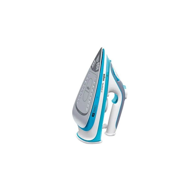 Braun TexStyle 5 SI 5006 BL Trocken- & Dampfbügeleisen Keramik-Bügelsohle 2600 W Blau, Grau, Weiß