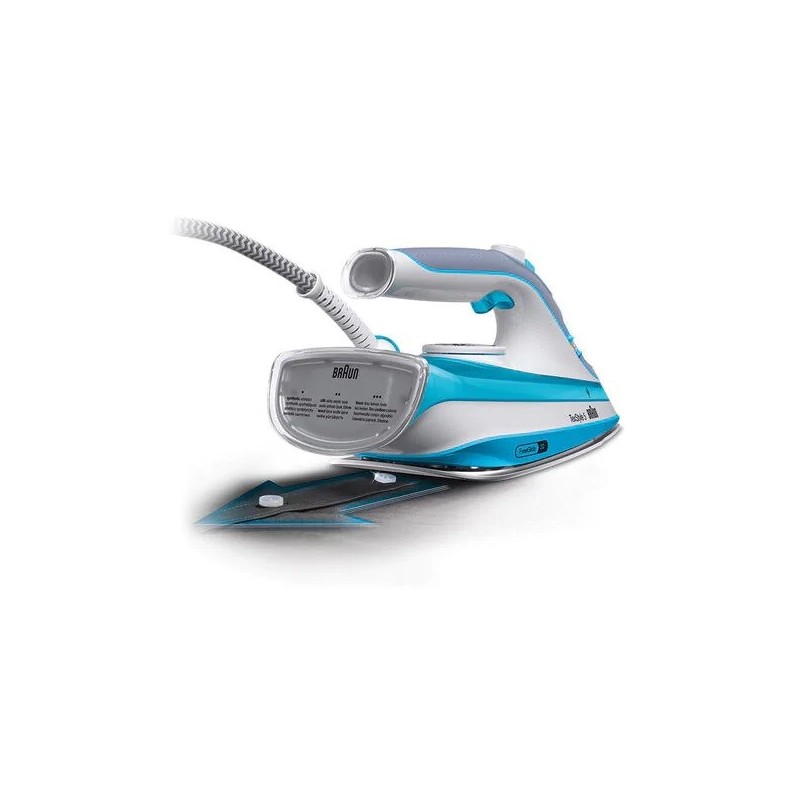 Braun TexStyle 5 SI 5006 BL Trocken- & Dampfbügeleisen Keramik-Bügelsohle 2600 W Blau, Grau, Weiß