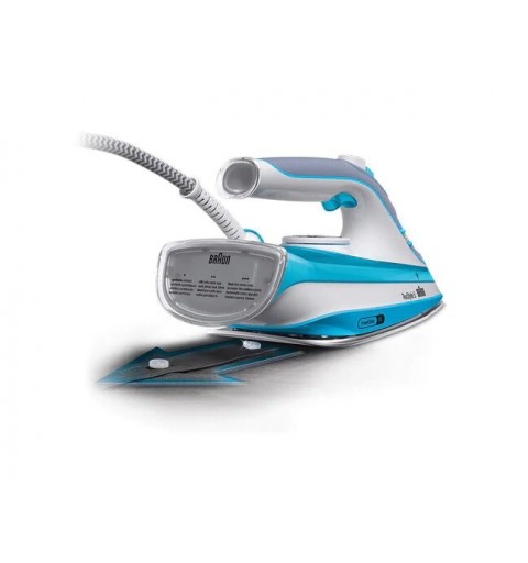 Braun TexStyle 5 SI 5006 BL Trocken- & Dampfbügeleisen Keramik-Bügelsohle 2600 W Blau, Grau, Weiß