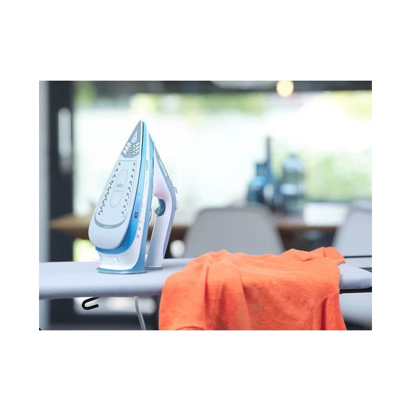 Braun TexStyle 5 SI 5006 BL Trocken- & Dampfbügeleisen Keramik-Bügelsohle 2600 W Blau, Grau, Weiß