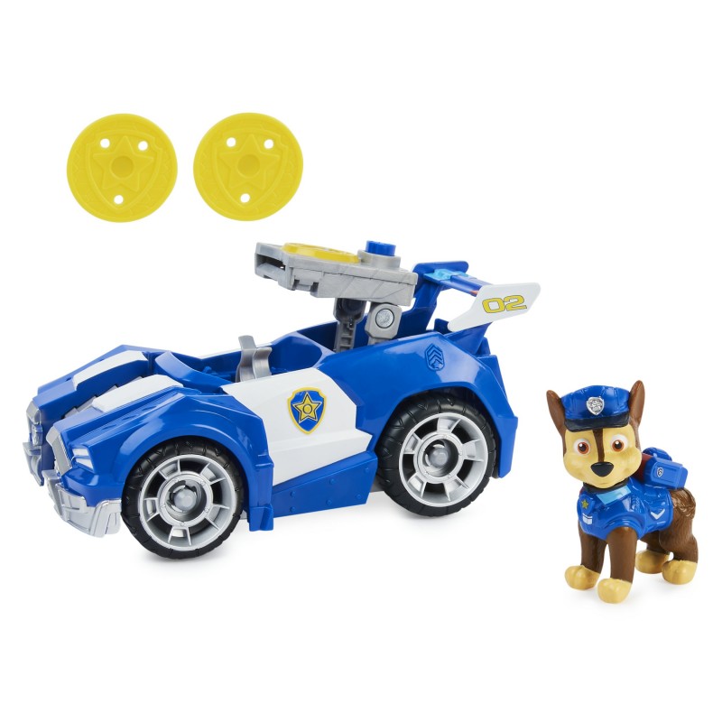 PAW Patrol Vehículo de juguete transformable Deluxe de Zuma de la película con figura de acción coleccionable