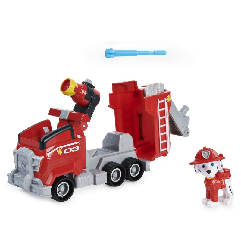 PAW Patrol Vehículo de juguete transformable Deluxe de Zuma de la película con figura de acción coleccionable