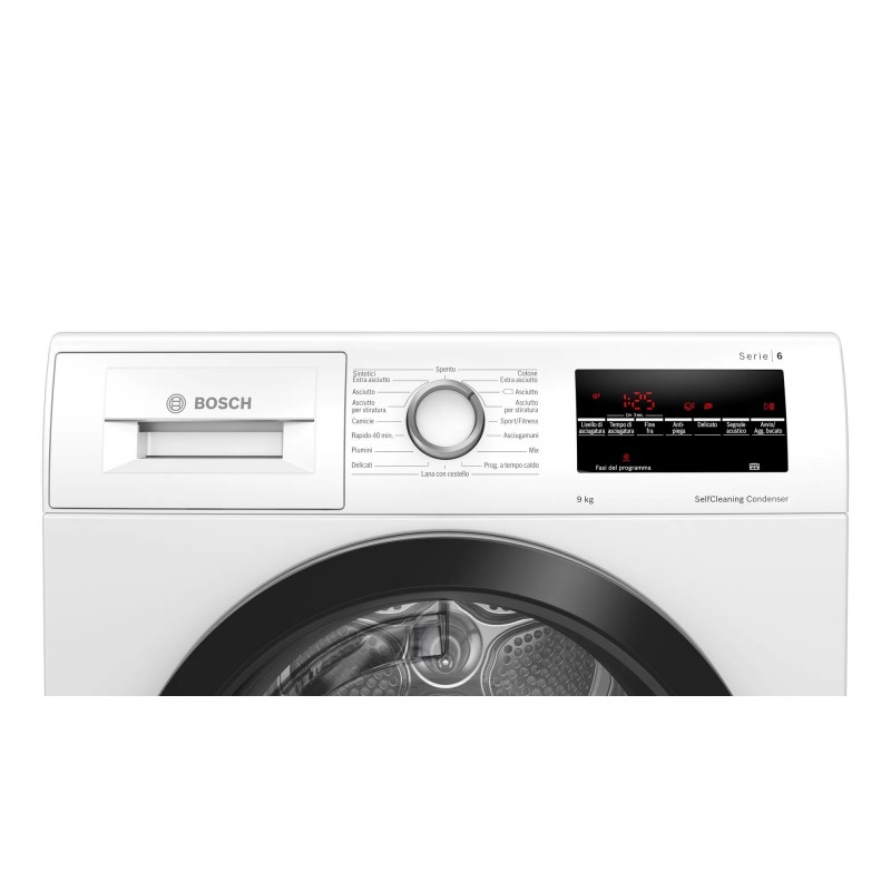 Bosch Serie 6 WTW85T09IT asciugatrice Libera installazione Caricamento frontale 9 kg A++ Bianco