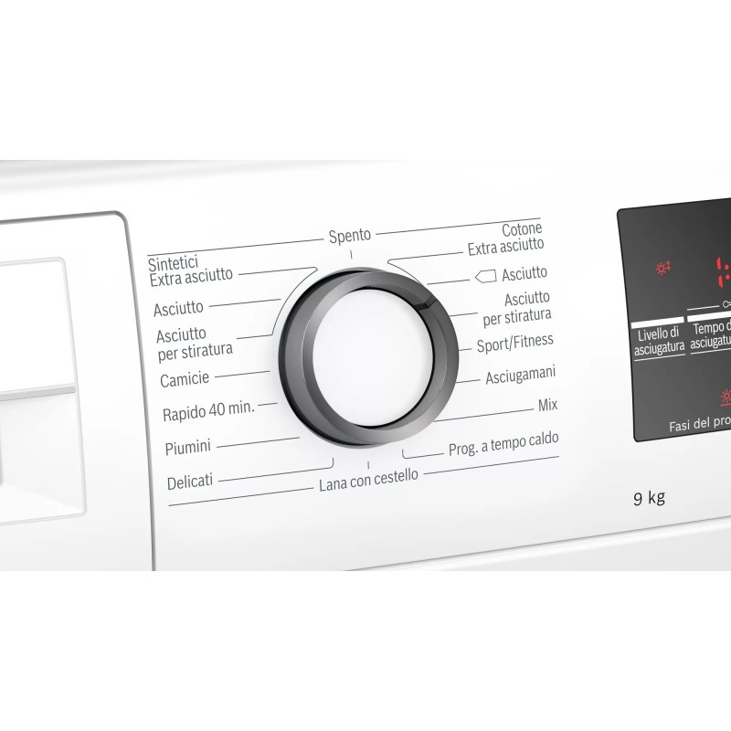 Bosch Serie 6 WTW85T09IT asciugatrice Libera installazione Caricamento frontale 9 kg A++ Bianco