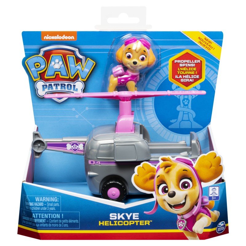 PAW Patrol PATRULLA CANINA - HELICÓPTERO + FIGURA SKYE - Helicóptero Juguete con 1 Figura Patrulla Canina Skye - 6061800 -