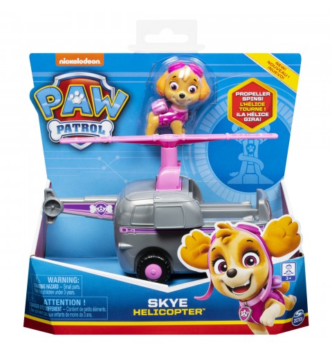 PAW Patrol PATRULLA CANINA - HELICÓPTERO + FIGURA SKYE - Helicóptero Juguete con 1 Figura Patrulla Canina Skye - 6061800 -