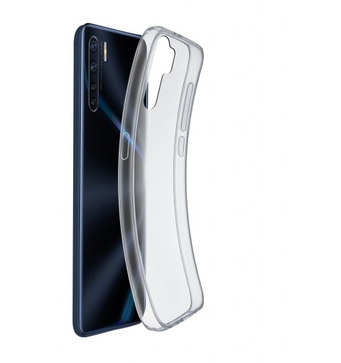Cellularline Fine - Oppo A91 Reno3 Cover in gomma morbida ultra sottile e trasparente Trasparente