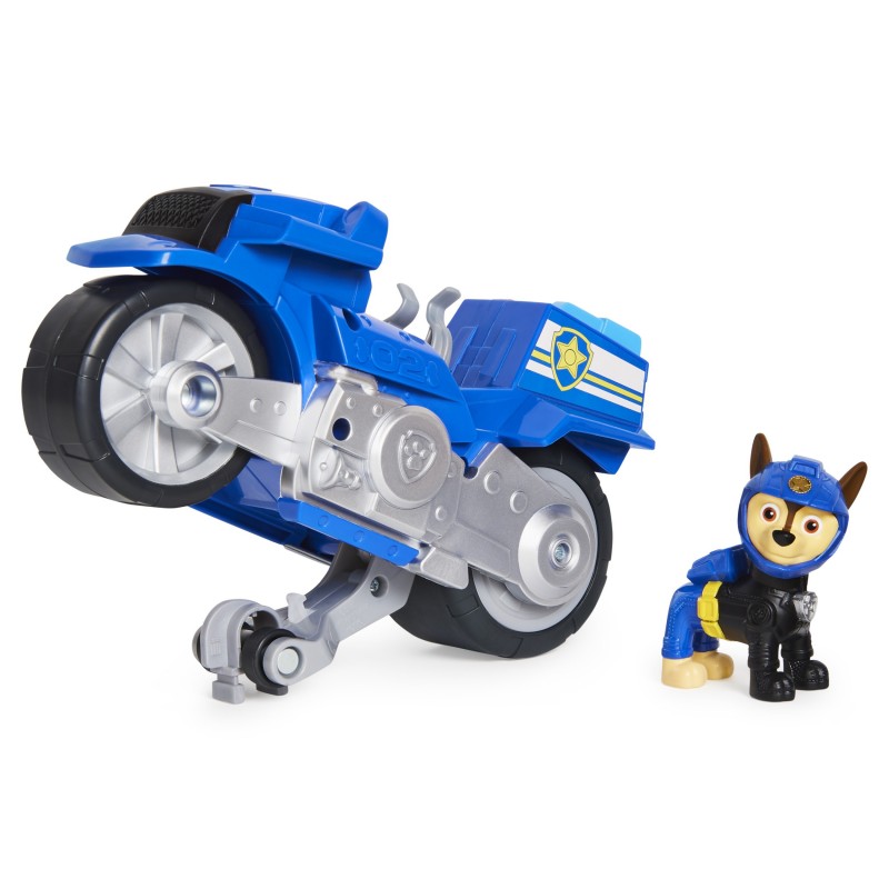 PAW Patrol Moto Pups Motorrad mit Spielfigur, Fahrzeug mit Rückzugs- und Wheelie-Funktion, ab 3 Jahren, Basis Fahrzeug (Basic